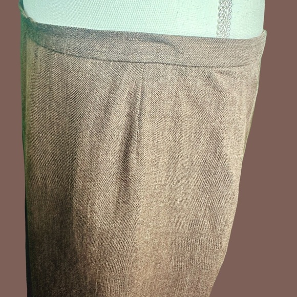 Vintage Dolce & Gabbana Brown Linen Blend Tweed Pencil Skirt IT Size 48 - Picture 11 of 16